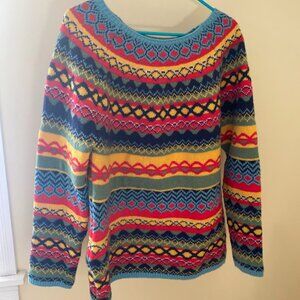 Multi Color Polyester Sweater   No tags to show brand.  2XL